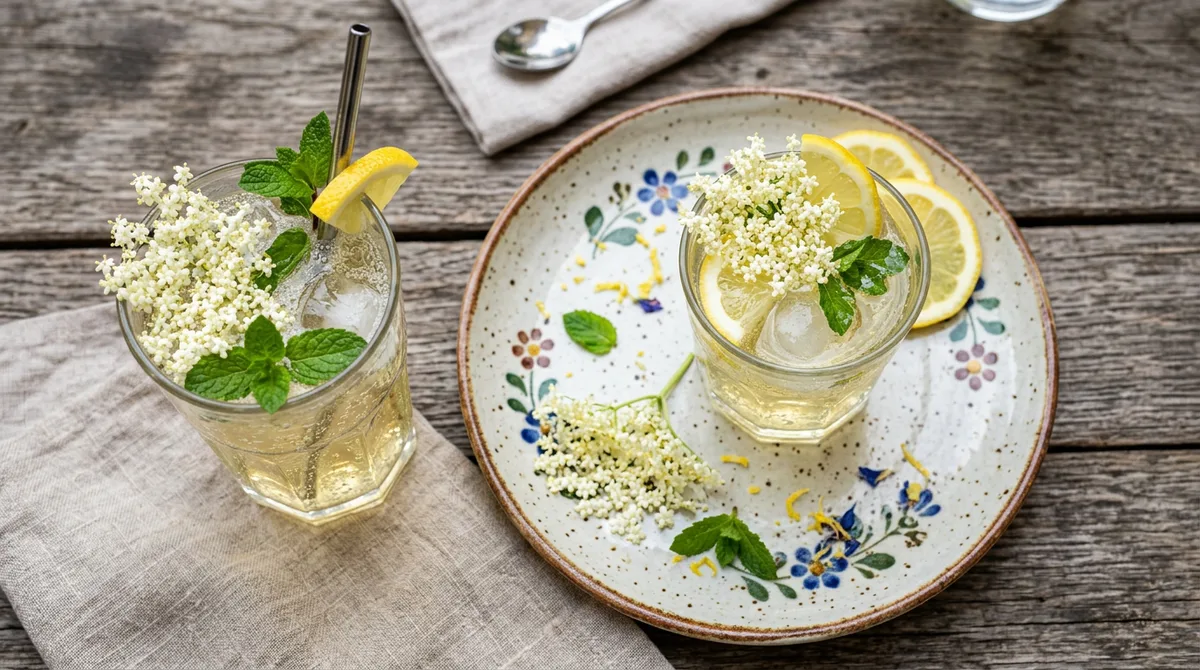 Cannabis Elderflower Syrup Drink