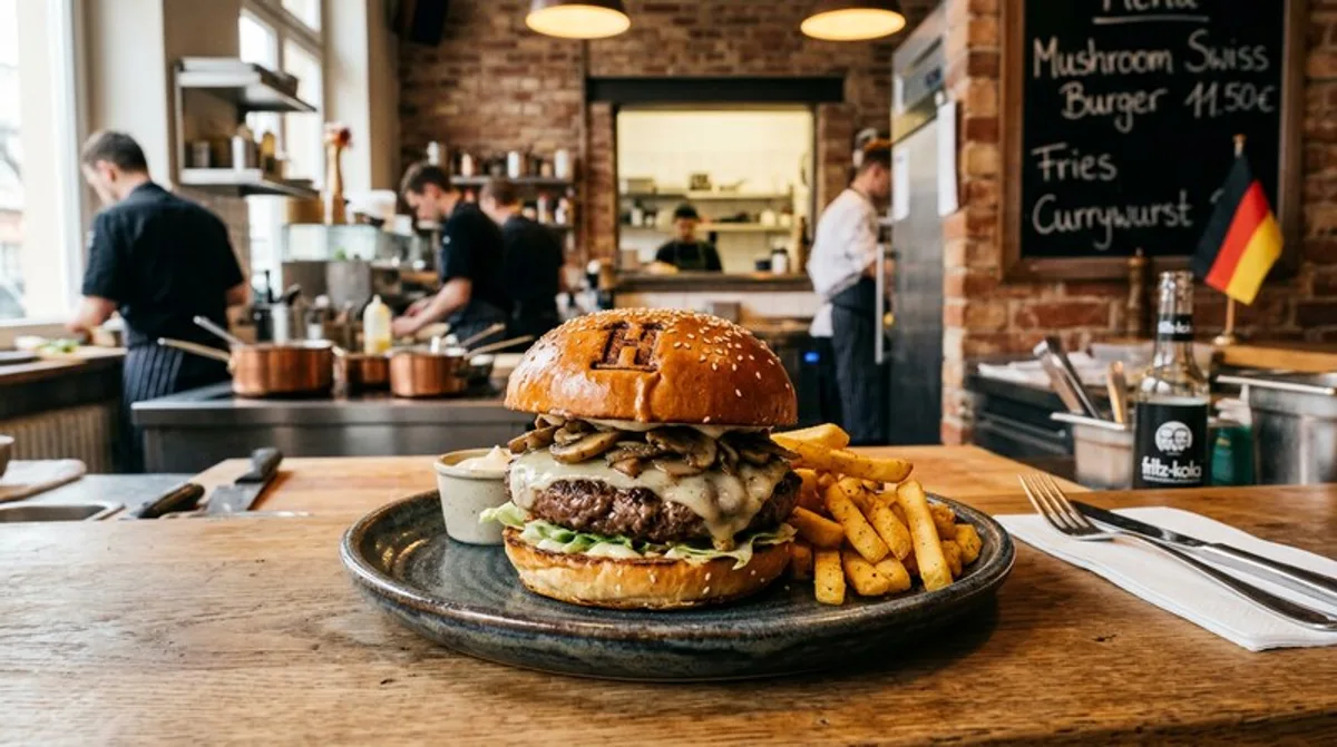 Cannabis Mushroom and Swiss Burger