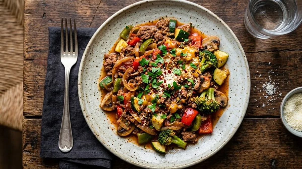 Keto Cannabis Ground Beef Skillet