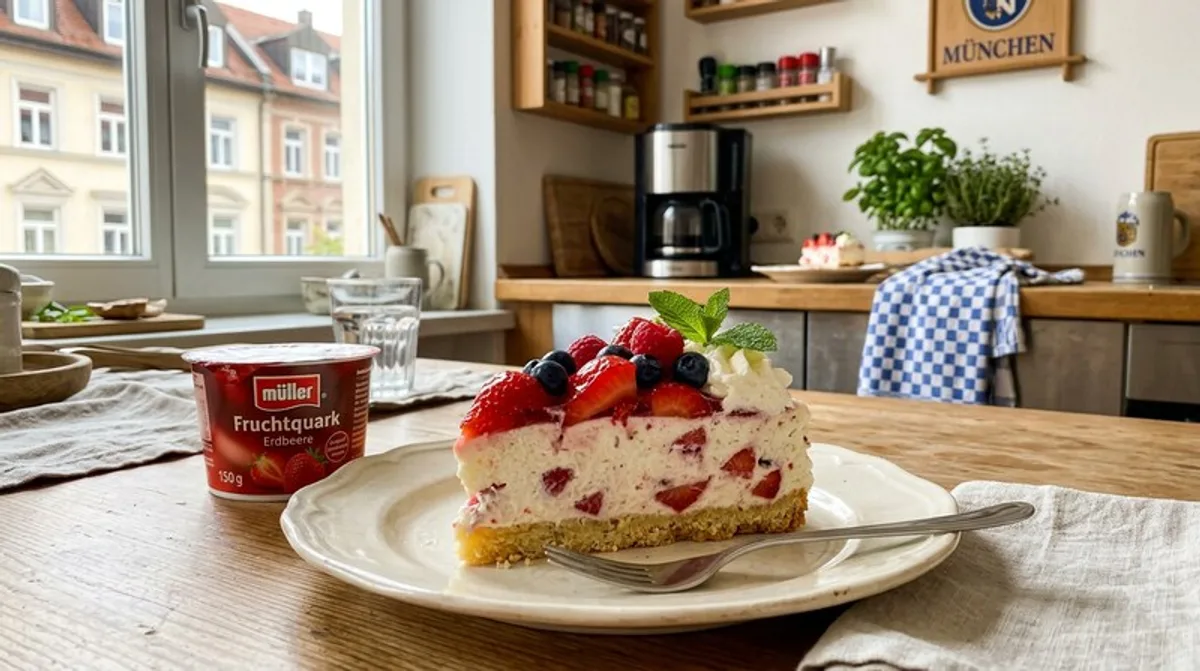 Cannabis Müller Fruit Quark Torte