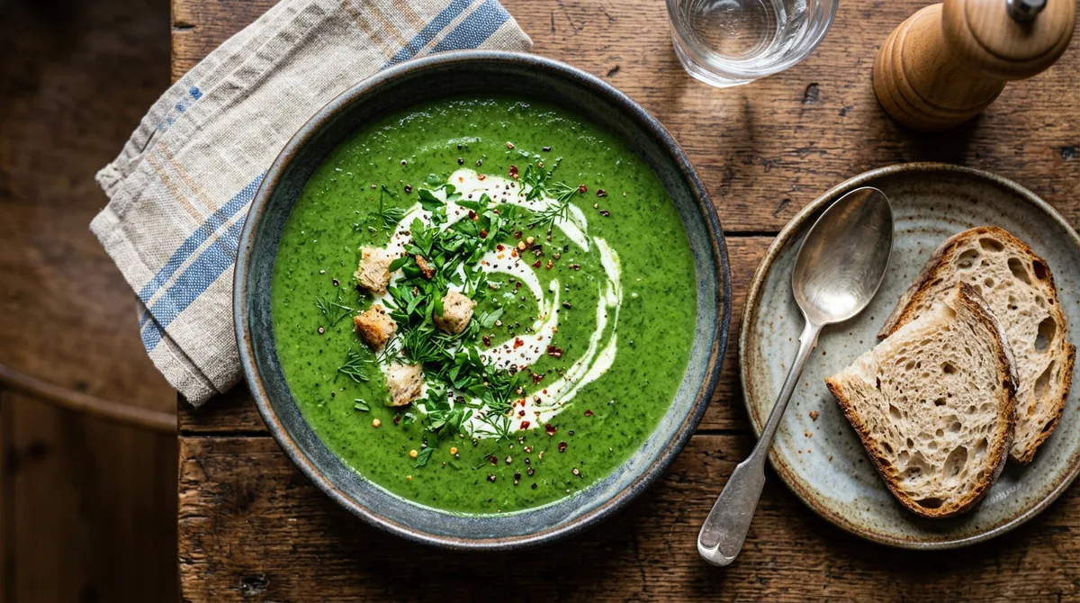Cannabis Spinach Cream Soup